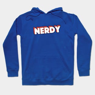 Retro Nerdy Word Art with Stripes Hoodie